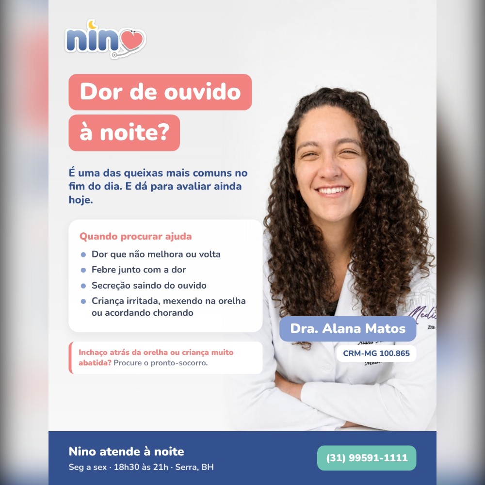 Dor de ouvido à noite: quando procurar o pediatra